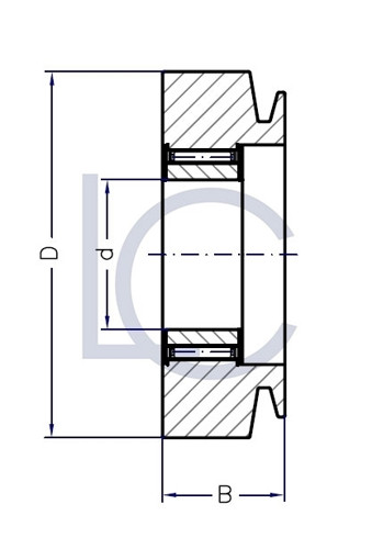 Skizze_Kettenrolle_LIN0380_LC-Wälzlager