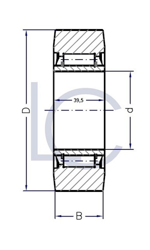 Skizze_Kettenrolle_LIN0440_LC-Wälzlager