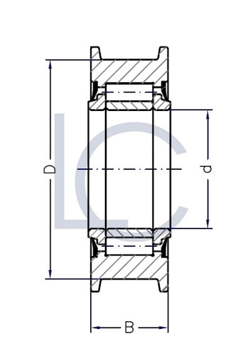 Bild von Kettenrolle STI0500 45x110/100x45/38 mm