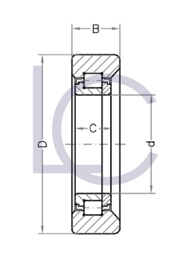 Bild von Stützrolle PGS0050_H28 55x100x28 mm