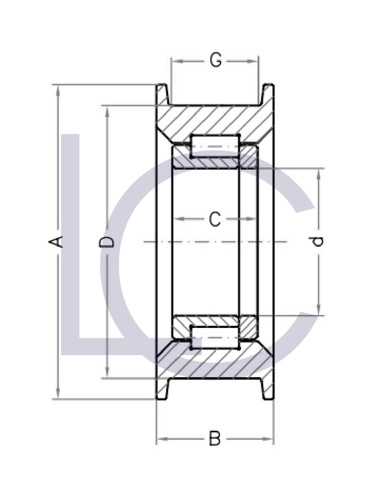 Bild von Kettenrolle PGS55102 55x102/116x37 mm