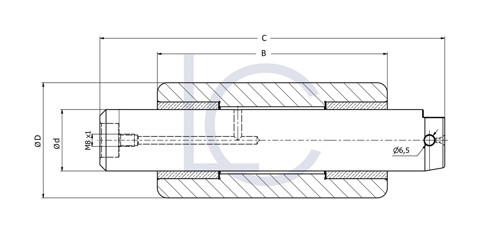 Bild von Gabellager unten KAL0500 50x90x150/255 mm