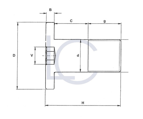 Bild von Bolzen CLA0215 31,7/50,8x65,5 mm M30x2