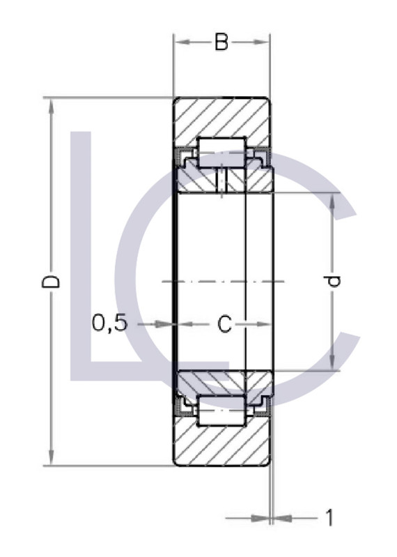 Bild von Stützrolle MON0280 40x80x22 mm