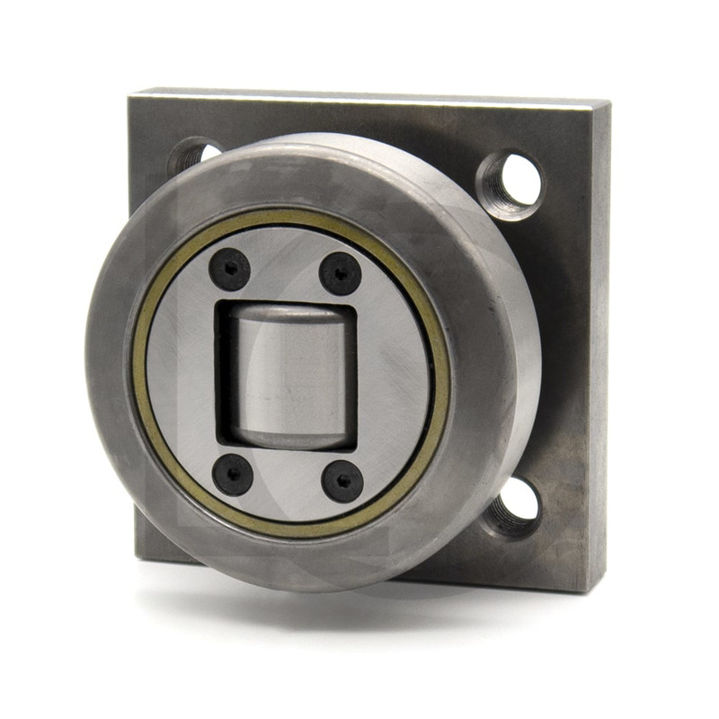 Kombirolle MR0007PMR07-Q D=107.7 mm verschweißt mit Platte 120x120x20 mm