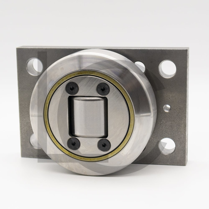 Kombirolle MR0009PMR07 D=123 mm verschweißt mit Platte 180x120x20 mm