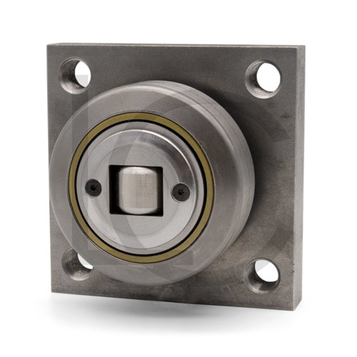 Kombirolle MR0150PMR05-Q D=88.9 mm verschweißt mit Platte 120x120x20 mm