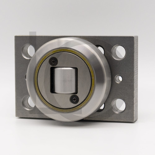 Kombirolle MR0004PMR03 D=78.3 mm, verschweißt mit Platte 120x80x15 mm